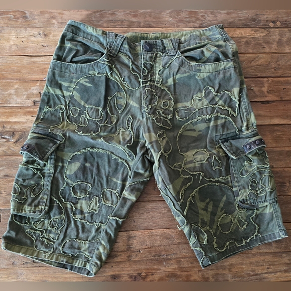 Afflictionskull shorts Vintage Affliction Cargo Shorts Men 32
